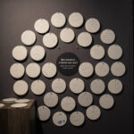 Het atlantikwall museum in Noordwijk; afbeelding met berichten over vrijheid