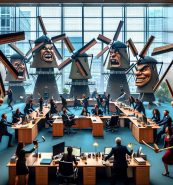 Illustratie die polarisatie weerspiegelt