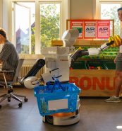Robot in een supermarkt