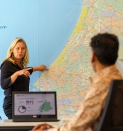 Foto van de kaart van Zuid-Holland